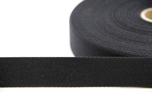 Köperband | Nahtband | 100% Baumwolle | Farb und Größenauswahl (schwarz, 25mm)