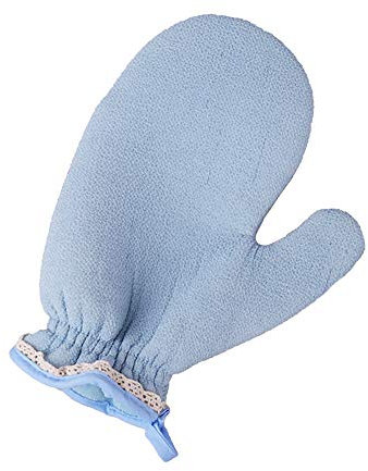 1 unidad de guantes exfoliantes para ducha y baño de doble cara para masaje lufah Scrub