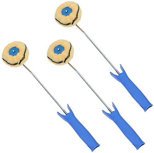 Corner Paint Roller Decorators Painting Brush Decorating 100mm Head 3pk