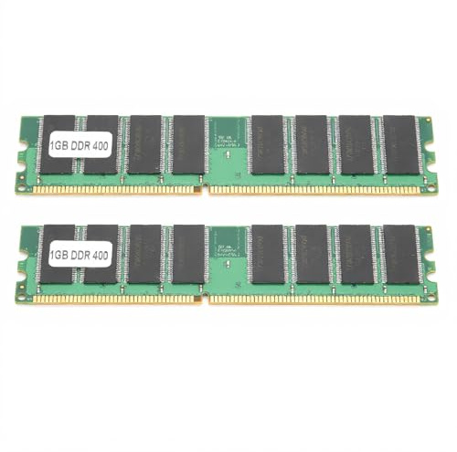 DDR 2GB Kit (2 x 1GB) 400MHZ PC-3200 Computadora de Escritorio Módulo de Memoria Ram 2.6V 184Pin Módulo de Memoria RAM DDR de Doble Cara de 16 Granos Totalmente Compatible con