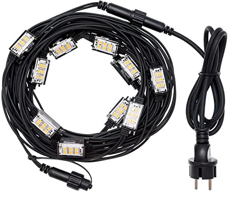 Magie di Natale Chaîne de lumières stroboscopiques 10 LED effet flash pour extérieur décoration de Noël (Lumière Froide)