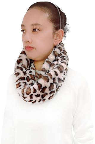 Lina & Lily Winter Loop Schal Snood Damen aus Kunstpelz