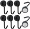 Scettar Magnethaken, 6 Stück 15 kg Magnete Stark Haken for Barbecue, Strong Selbstklebende Haken for Gadgets, Magnete Mit Haken Drehbar Magnetischer Haken für Küche Schließfächer(schwarz)