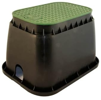 Generisch RAIN Ventilkasten Ventilbox Verteilerkasten Bewässerung Rund mit Kugelhahn 3/4 mit Deckel - Auswahl (Standard)