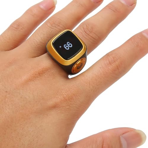 Dpofirs Finger Tally Counter Clicker, Digitaler Elektronischer Zähler Finger-Handzähler für Muslime, Wiederaufladbarer Leiser Fingerzähler, Geschenke