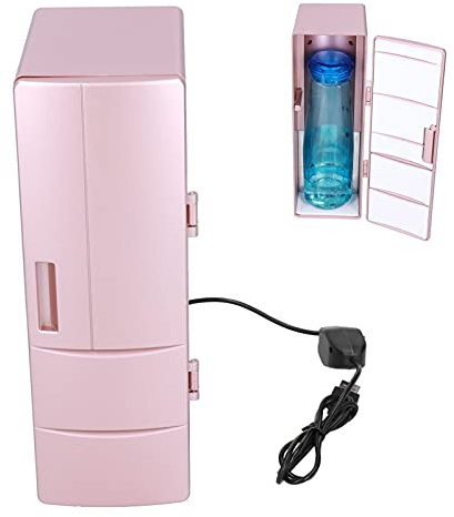 Topyond Mini Réfrigérateur,Mini Frigo,Conservation De La Chaleur Portable Usb Et Réfrigérateur À Double Usage,Petit Frigo Pour Chambre À Coucher,Voiture,Petit Réfrigérateur Portable