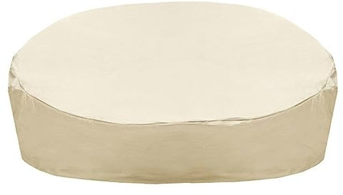XUHCLY Schutzhülle Sonneninsel Abdeckung,Liegeinsel Abdeckung Wasserdichtes Sonneninsel Abdeckung Love-Seat Terasse Abdeckhaube Rund Abdeckhauben für Liegen Liege(Size:228x83cm (410D-Round),Color:B)