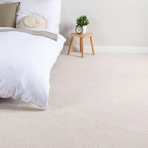 Steffensmeier Teppichboden Capri Meterware | Auslegware für Kinderzimmer Wohnzimmer Schlafzimmer | Creme, Größe: 200x500 cm