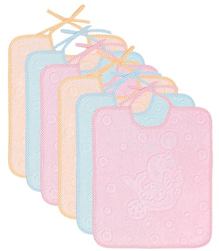 EMMEBi bavaglini lacci pappa asilo spugna cotone bambini prodotti in Italia (Rosa Lacci)