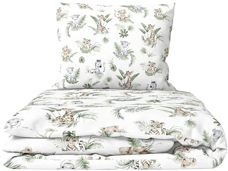 2-teiliges Baby-Bettwäsche-Set für Kinderbett (Safari), 120 x 90 cm (12 Monate+)