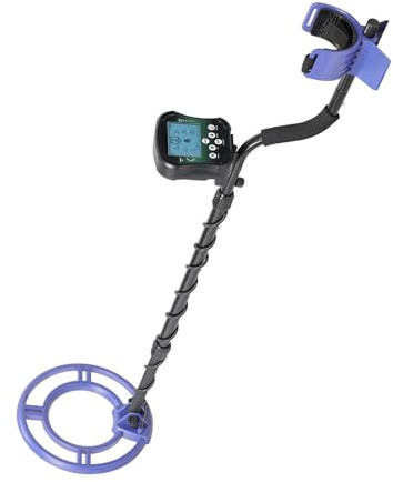 Metalldetektor mit 250 Mm Wasserdichter Suchspule, LCD Display, Hochempfindlichem Gold Silber Kupfer Scanner Finder, Unterirdischem Metalldetektor, Akustischem Alarm und 3,5 mm