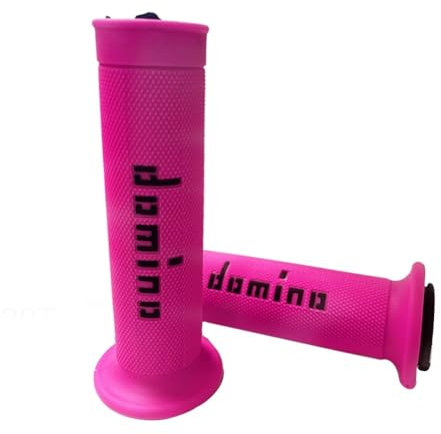 Motorrad Griffe 7/8 22 24mm Motorrad Griffe Lenker for KTM Yamaha Universal Pit Bike Motocross Motorrad Gummi Gel Domino Grip 9 Farben Lenkergriffe Motorrad(Pink Black)