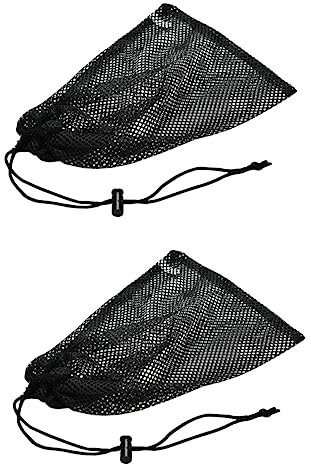 KITANDOVE 2stücke Schwarze Netzbeutel Für Bälle Atmungsaktive Kordelzug-aufbewahrungstaschen Für Tennis Golf Und Andere Sportarten Für Spielzeug Und Badezimmerorganisation