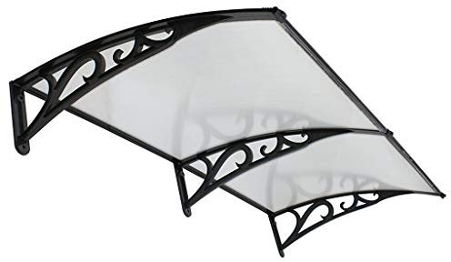 Türvordach-Markise, PC-Polycarbonat-Türvordach, Türvordach-Markise, Schutz für vordere und hintere Veranda, Vordach für Fenster und Türen, Terrassenvordach, Markise, Schutzabdeckung (Größe: 60 ×
