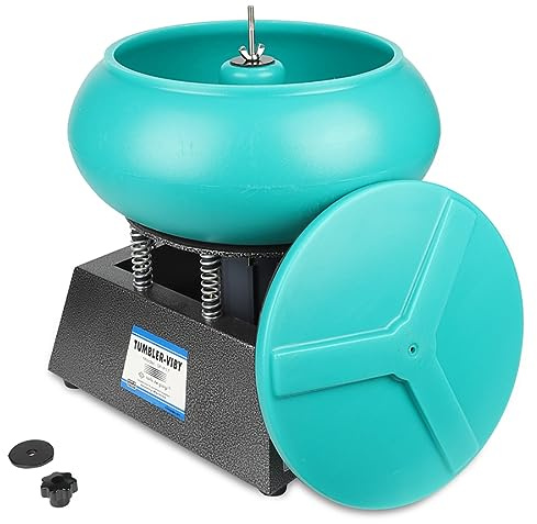 Macchine lucidatrici,Buratto vibrante,110V-220V lucidatrice a manicotto,lucidatrice a vibrazione a buratto,lucidatrice da banco per la lucidatura pour pièces métalliques, artisanat en jade(Large)