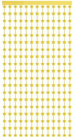 Kvartsman guldstjärnor bakgrund, guldgardiner 9,8 x 16,6 cm glitter stjärna gnistrande dekor folie fransar girlang banner dekorationer för nyår födelsedagsfest bröllopsfest