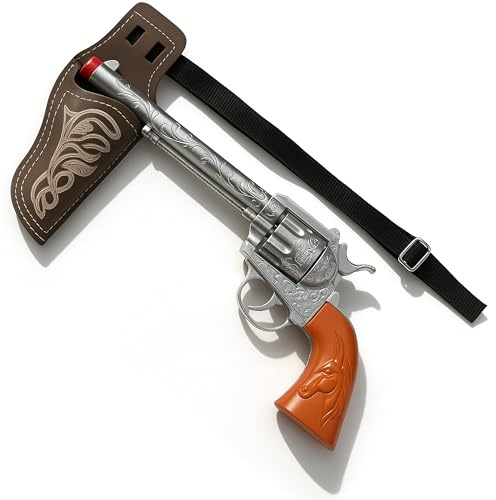 Erwachsene Cowboy Pistole mit Holster und Gürtel Verkleidung Zubehör - Cowboy Cowgirl Sheriff Wilder Westen Karneval Rollenspiel Mottoparty Kostüm