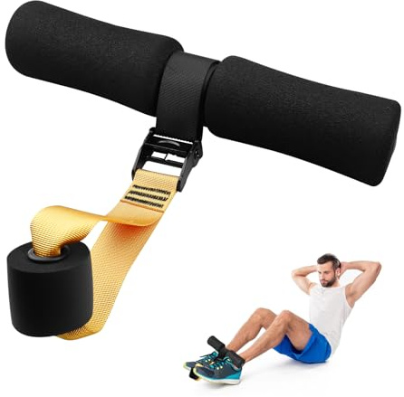 GOEDCH Verstellbarer Hamstring Curl Strap: Sit-Up-Hilfe, Trainingsgerät für Bein und AB Workouts, Tragbarer Gurt für HamstringCurls, BauchCrunch, Heimfitnessgeräte, Verstellbarer Situp Übungsgürtel