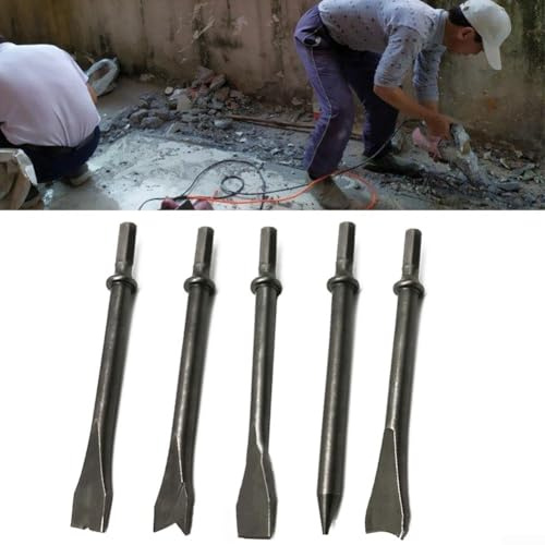 Burin à marteau pneumatique robuste de 175 mm avec tige hexagonale pour tous vos besoins (burin pointu)