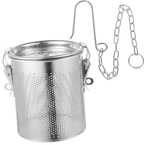 Toyvian Filtre à Épices Acier Inoxydable Panier Infuseur Compact Anti-fuite pour Cuisine Passoire Fine Polyvalente pour Cuisson Bouillon et Infusion de Thé