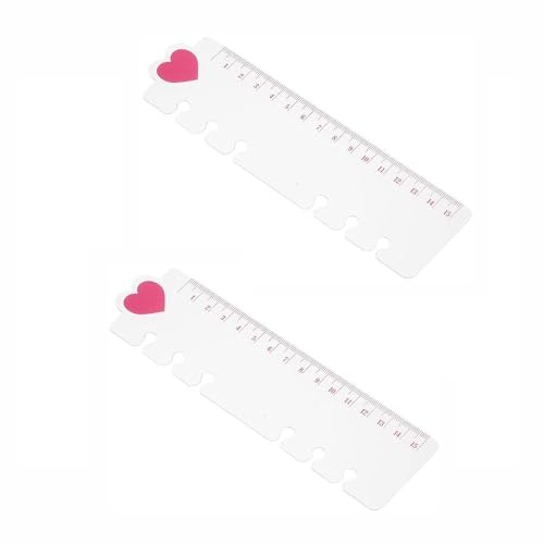 2 x Lesezeichen-Lineal, A6 Kunststoff-Binder-Trennblätter, Snap-In-Lesezeichen für Tagebuch, Magazin, Notizbuch