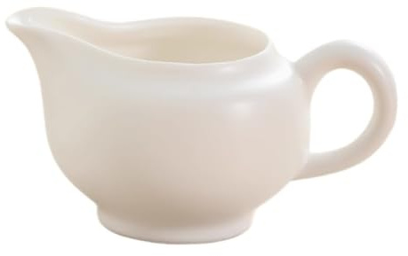 Salsiera in porcellana, Salsiera Salse Condimenti Latte Succo Tè Verde Bianco 11,5x6cm(White)