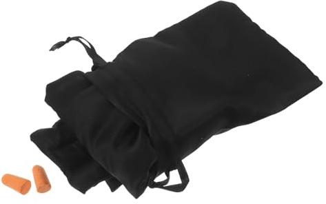 Antifaz para Dormir con Correa Ajustable, Seda Imitada, 1 Set Negro | Incluye Tapones y Bolsa Bloqueo de Luz, Reducción de Ruido, para Viajes, Hoteles, Descanso