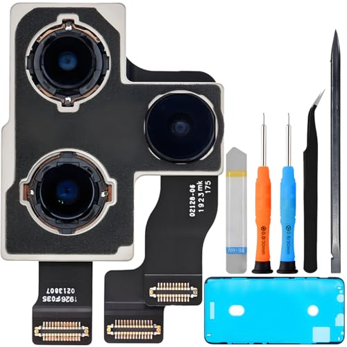 ZHUROUPU pour iPhone 11 Pro Max Remplacement de la caméra arrière Principale pour iPhone 11 Pro Max 6,5 Pouces 2019 A2218 A2220 A2161, Module de caméra arrière 12 MP Smart HDR