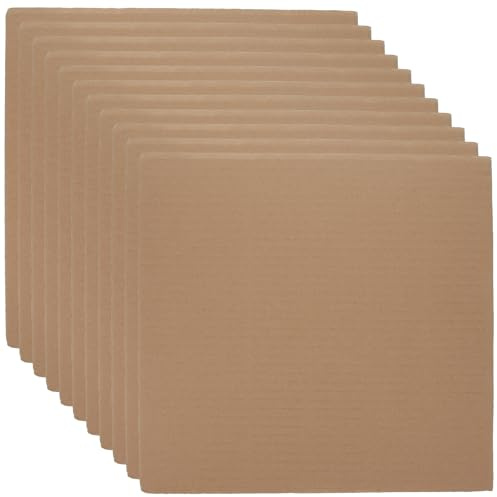 Operitacx Feuilles de Carton Ondulé 3 Couches 3 Mm Épaisseur, Format 30x30 Cm, Lot de 12 Pcs pour Bricolage, Fabrication de Cartes et Emballage Postal, Carton Double Face Résistant
