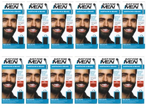 Just for Men Solo per gli uomini di colore del gel di baffi e barba M-55 nera reale 1 Ogni (confezione da 12)