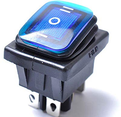 On-Off-On 6 pin 12V del coche del barco Interruptor de luz LED Rocker palanca de enclavamiento Interruptor a prueba de agua