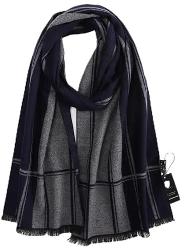 LIVLOKO Écharpe en cachemire pour homme - Écharpe tartan douce et légère - Écharpe d'hiver, Design 13, taille unique