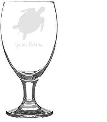 Personalised Turtle Engraved Craft Beer Snifter Glass Animal Gift for Him for Her