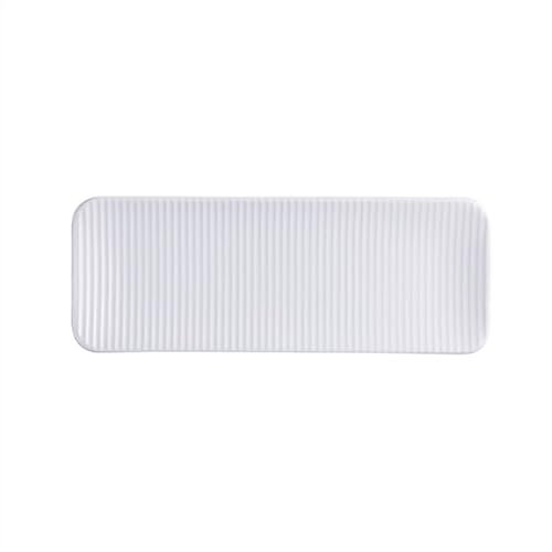HASMI Assiette rectangulaire à Disque séramique à Rayures Plateaux à dîner de Style Nordique for apéritif Snack Fruit Cake Server Plateau Présentoir Plats de Service. (Color : C, Size : 24cm)