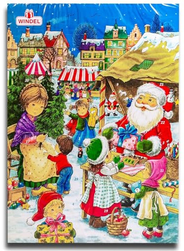 Santa Weihnachtsmarkt Adventskalender mit Schokolade Schoko Weihnachts Kalender