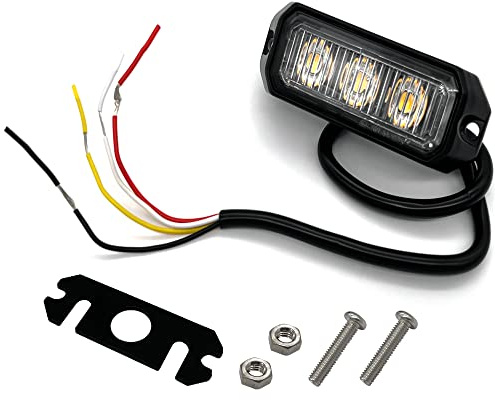 SAMETRUCK LED Blitzleuchte Frontblitzer Blitzlicht Warnleuchte Gelb Strobe PKW LKW 12V 24V