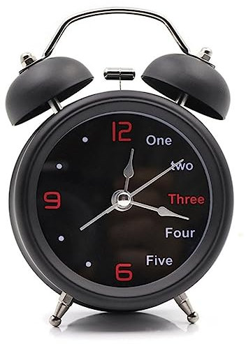 Cabilock Ersatzteile für Jalousienschienen stille Uhr Giraffen-Dekor tägliche Uhr 3-Zoll-Tagesuhr Autotürgriff für ältere Menschen Nicht tickende Tagesuhr Doppelglocken-Tagesuhr Wecker