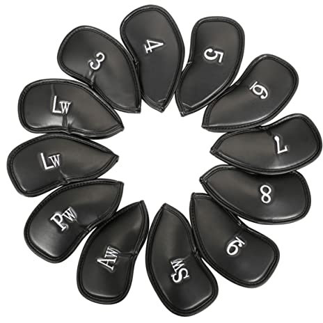 Yardwe 10pcs Neoprene Thick Club Iron Covers Set for Golf Head Protection Club Head Cover Set Iron Protectors for Golf Storage