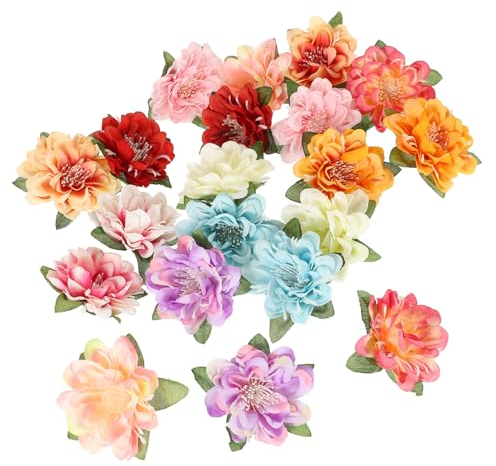 ORFOFE Künstliche Blumenköpfe für Selbstgemacht Bastelarbeiten mit Lifelike Erscheinung 20 Stück aus Seidenstoff Nicht Leicht Abzufallen für Hochzeits und Partydekoration