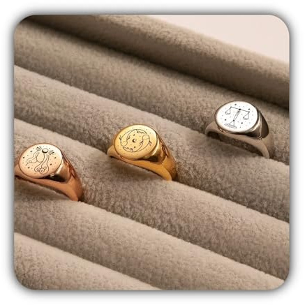 Generic Sternzeichen Ring Siegelring Männer Skorpion Ring Personalisiertes Geburtstagsgeschenk für Freund in Silber, Gold, Roségold