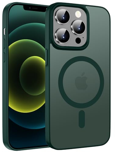 Kukiwhy Magnetisch für iPhone 12 Pro Max Hülle 6,7 Zoll Kompatibel mit MagSafe,Matt Transluzente Handyhülle für iPhone 12 Pro Max Kratzfest rutschfest Dünn Schutzhülle für iPhone 12 Pro Max Case Grün