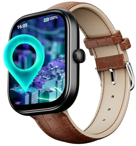boAt Wave Sigma 3 con navigazione passo-passo, display HD da 2 pollici, chiamate BT, stemma + OS, vassoio QR, orologio da studio, monete, SOS di emergenza, smart watch per uomini e donne (pelle