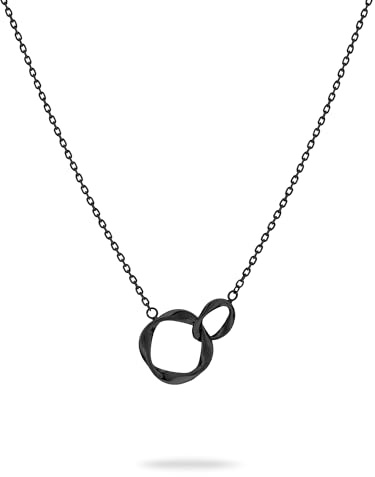 LIEBESKIND BERLIN Damen Infinity Schmuck – Elegante Ketten und Armbänder mit organisch geformten Infinity-Anhängern aus Edelstahl – Größenverstellbar in verschiedenen Farben - 2 verschlungene Ringe