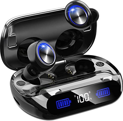 Auriculares Inalambricos Bluetooth con Cancelacion Impermeables hasta 200H, Audifonos Inalambricos Bluetooth 5.3, Reducción de Ruido ENC CVC8.0, IPX7 Impermeable, Carga Rápida USB-C, Cascos ZenStreams