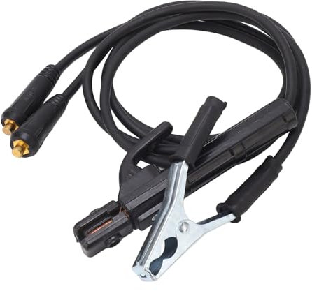 Fydun Sujetador de Electrodos de Soldadura, 200A, Bronce y Hierro, Juego de Accesorios para Máquina de Soldadura, Pinza de Tierra Resistente al Calor, para Construcción, Astilleros