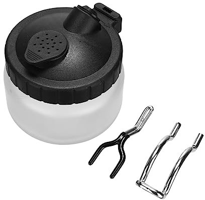 KICHOUSE 1pièce Professional Multi-functional Spray Pen Cleaning Kettle Outil De Nettoyage Pour Airbrush Avec Collecteur De Déchets Et Support Métallique