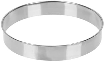 Easnea Stainless Steel Pizza Saucing Ring Pizza Stuffing Ring Muffin Mousse Rings Tart Pastry Rings Molds Round Pizza Cutter Biscuit Cutter Pancake Rings Kitchen Baking Tools (8 Ring for 9 Pizza)