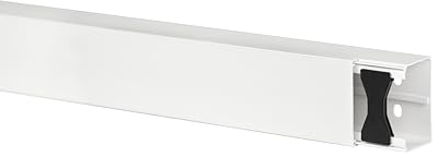 KOMIB Hochwertige KK6040RW Kabelkanal 60 x 40 x 2000mm Weiß (reinweiß) 10 Meter - 5 x 2m (5 Stück) Elektroinstallation Kabelkanal Kabelabdeckung Kabelmanagement/VDE (60 x 40mm)