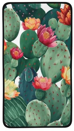 ANABPRMA Asciugamano in pile di corallo con cactus tropicale, morbido asciugamano assorbente, 40,6 x 71,1 cm, perfetto per viaggiare e a casa