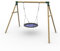 Plum Play Kids Outdoor Wooden Round Pole Swings with Ground Anchors Included - Suitable for up to 50kg per accessory - Up to 5 year Warranty (Nest Green Spider Monkey)